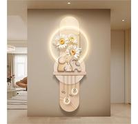 Arte murale 3D con luci LED Illuminate, Pittura Imitazione, Pittura Moderna per la Decorazione del Portico, Scultura di Alimentazione per Soggiorno, Camera da Letto (D, 39,4x15,7 p