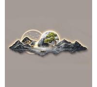 Arte murale 3D con luci LED, sculture, Decorazioni per alimentatori, murale sospeso, Quadri creativi sospesi, Decorazioni per Soggiorno, Camera da Letto, corridoio (E, 31,5x10,2 po