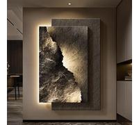 Arte Murale 3D Con Modellazione Effetto Pietra E Luci, Sculture Da Parete A LED Con Interfaccia USB, Scultura-quadro Sospesa In Arenaria Senza Cornice Per Ingresso(B,70 * 100cm)
