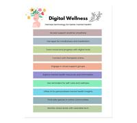 Arte murale benessere digitale Mindfulness e salute mentale Mini
