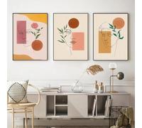 Arte murale bohémien minimalista, poster e stampa su tela con donna astratta boho alla moda per l'arredamento del soggiorno 40x60cmx3 senza cornice