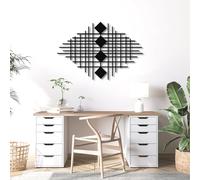 Arte murale con Linee Geometriche in Metallo, Decorazione murale sovrapposta, Decorazione Astratta da Appendere, Decorazione Artistica in Metallo, Scultura d'Arte Moderna per la casa, s