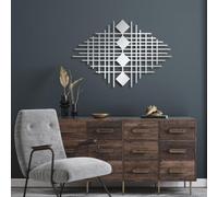 Arte murale con Linee Geometriche in Metallo, Decorazione murale sovrapposta, Decorazione Astratta da Appendere, Decorazione Artistica in Metallo, Scultura d'Arte Moderna per la casa, s