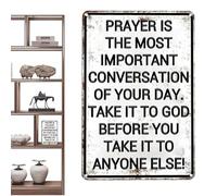 Arte Murale Cristiana, Decorazioni Cristiane in Stile Vintage, Decorazione da Parete con Preghiera Ispiratrice, per la Casa Chiesa Ufficio Stile Rustico Cucina Soggiorno Bagno Camera da Dormitorio