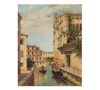 Arte murale del canale veneziano - elegante stampa di scene di città vintage