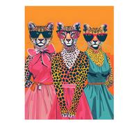 Arte murale ghepardo chic decorazione moda animali viva contemporanea