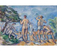 Arte murale impressionista di Paul Cézanne Badende Scena Bathers S