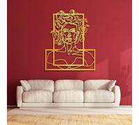 Arte murale in Metallo, Decorazione Medusa, Arte Mitologia Greca, Opera d'Arte, per Soggiorno, da Appendere all'Interno e a