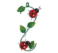 Arte Murale In Metallo - Sculture Murali Bee/Ladybug 3D Con Design Di Foglie Verdi | Arte Decorativa Sospesa Per Uso Esterno E Interno | Perfetto Per Il Giardino, Il Patio, L