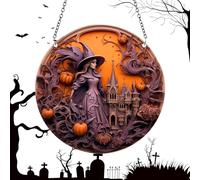 Arte Murale Ornamento di Natale - Appendiabiti porta gotico, decorazione da parete dell'Acchiappasole macchiato, Ciondolo porta di Halloween | Creatività Touch per la casa, la camera, la festa