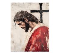 Arte murale religiosa emotiva - Poster di Gesù per l'arredamento della...