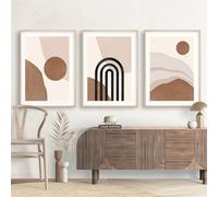 Arte Murale,Set di 3-Poster di Quadri su Tela Stampe Quadri Astratti Geometrici Moderni di Metà Secolo Camera da Letto Soggiorno Ufficio Arredamento la Casa-40*60cm/16*24 pollici(senza cornice)