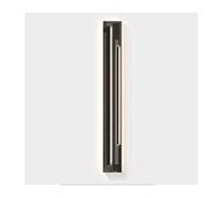 Arte Murale Stretta, Grandi Dipinti Decorativi Astratti, Sculture Murali con Luci A LED, Pannelli di Pittura in Porcellana di Cristallo(Black-A,15X120 CM)