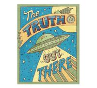 Arte murale UFO retrò La verità è da qualche parte là fuori parete vintage