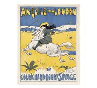 Arte murale vintage a cavallo una scena equestre in esilio da Londra