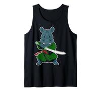 Arte Ninja Giapponese e Rinoceronte Samurai Giapponese Canotta