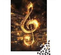 Arte Note Musicali Puzzle Adulti 1000 Pz Fire Decorazione Musicale Pezzi Uniformi Per Relax E Antistress Per Il Tempo Libero Design Esclusivo 38x26cm/1000pcs