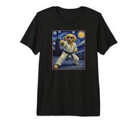 Arte per Cani Karate Golden Retriever Maglietta Premium