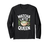 Arte per Gli Amanti del caffè Matcha Latte Queen Maglia a Manica