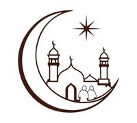 arte per l'occasione dell'Eid Decalcomanie con incisioni di pregio 42x42.8cm Vetrine Caffè