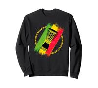 Arte per Orgoglio Djembe e Batteria Africana o Reggae Musica Felpa