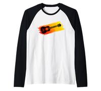 Arte per Suonare Ukulele nella Banda Un Fantastico Ukulele Maglia con Maniche Raglan