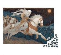 Arte pittorica Medievalee Jigsaw Puzzle 38x26cm/1000pcs Adulti Cavalleria samurai Puzzle Gioco Educativo Decorazioni Per La Casa
