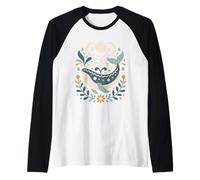 Arte Popolare scandinava Balena Celeste Oceano Lune nautiche Maglia con Maniche Raglan