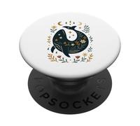 Arte popolare scandinava balena lune oceaniche celesti PopSockets PopGrip Adesivo