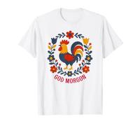 Arte Popolare scandinava Gallo Dio Morgon Maglietta