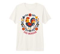 Arte Popolare scandinava Gallo Dio Morgon Maglietta Premium