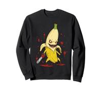 Arte raccapricciante retrò del personaggio del film horror Chibi Killer Banana Felpa