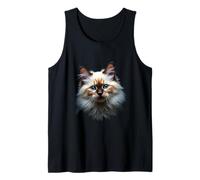 Arte realistica con faccia di gatto Ragdoll dall'oscurità Canotta
