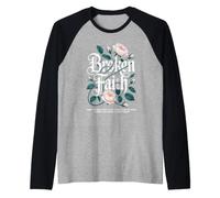 Arte Resiliente con Design Floreale Vintage Maglia con Maniche Raglan