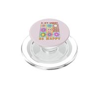Arte retrò a griglia floreale con scritta in inglese "Don't Worry PopSockets PopGrip per MagSafe