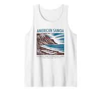 Arte Retro della Terra Sacra delle Samoa Americane Canotta