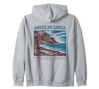 Arte Retro della Terra Sacra delle Samoa Americane Felpa con Cappuccio