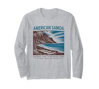 Arte Retro della Terra Sacra delle Samoa Americane Maglia a Manica