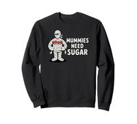 Arte retrò per Amanti di Halloween, Caramelle a Forma di Mummia Felpa