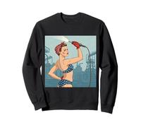 Arte retrò Pin up di Rosie The Riverter Felpa