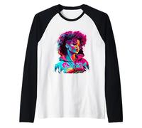 Arte Ritratto in Stile Urbano Maglia con Maniche Raglan