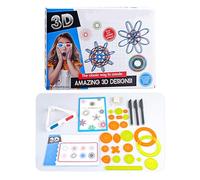 Arte rotante giocattolo e forniture di stencil per pittura creativa | Kit di disegno artistico 3D, kit creativo ed educativo da disegno con attività per viaggi, casa, scuola, bambini