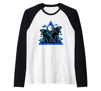 Arte Selvaggia al Chiaro di Luna di Twin Shadow Panthers Maglia con Maniche Raglan