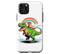 Arte Stile Pixel Leone Marino T-Rex Tirannosauro 8 Bit Custodia per iPhone 11 Pro