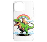 Arte Stile Pixel Leone Marino T-Rex Tirannosauro 8 Bit Custodia per iPhone 16 Pro Max