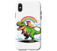 Arte Stile Pixel Leone Marino T-Rex Tirannosauro 8 Bit Custodia per iPhone X/XS