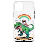 Arte Stile Pixel Lontra T-Rex Tirannosauro Grafica 8 Bit Custodia per iPhone 12/12 Pro