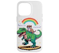 Arte Stile Pixel Lontra T-Rex Tirannosauro Grafica 8 Bit Custodia per iPhone 14 Pro Max