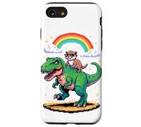 Arte Stile Pixel Lontra T-Rex Tirannosauro Grafica 8 Bit Custodia per iPhone SE (2020) / 7 / 8