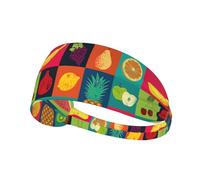 Arte Style Fruit Print Fascia elastica per le donne e gli uomini che corrono copricapo moda esercizio all'aperto regalo uso